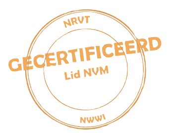 Gecertificeerd NRVT NVM en NWWI lid stempeel